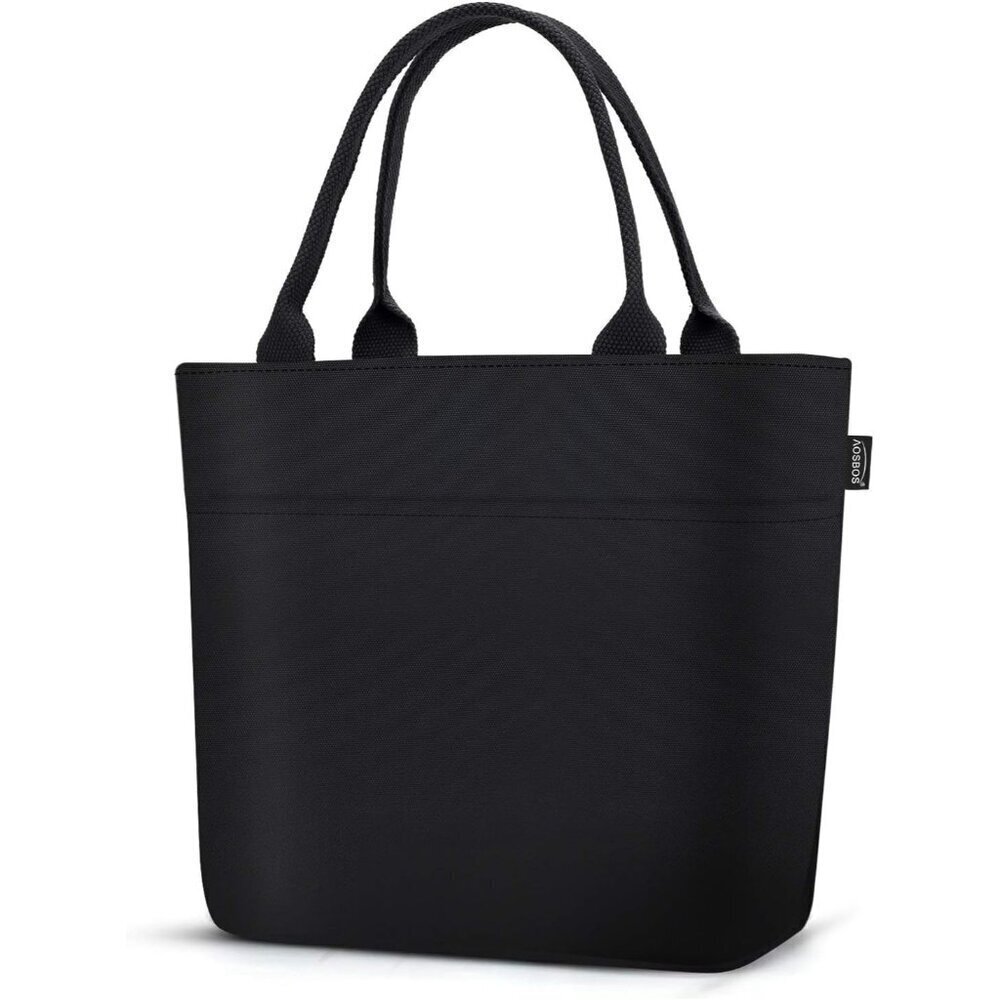 Insulated Lunch Bag for Women, Leakproof Thermal Cooler Tote, 10L Black